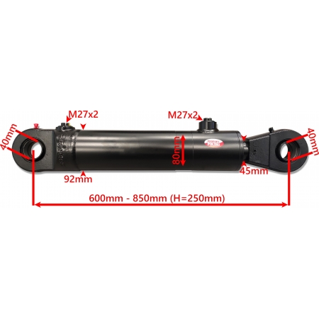 SIŁOWNIK HYDRAULICZNY ŁADOWACZY SKOK 250